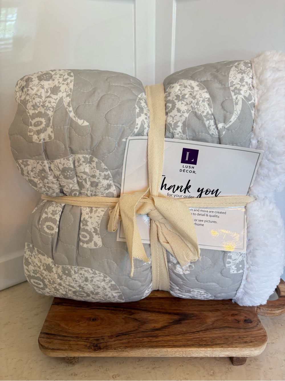 Elephant Parade Sherpa Blanket  by Lush Decor